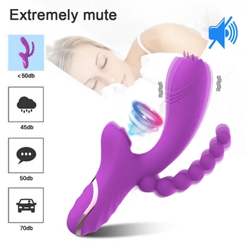 3 In 1 Clit Sucker Vagina Sucking Vibrator Clitoris Stimulator Blowjob Oral Nipple Sex Toys for Adults 18 Women Products 4