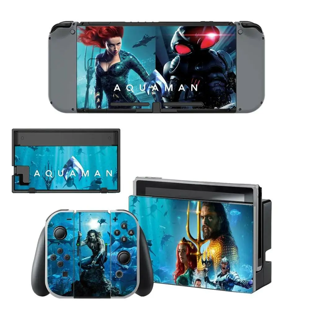 

Aquaman Nintend Switch Stickers Nintendoswitch Skin Vinyl Decals Sticker Cover for Nintendo Switch Console Joy-Con Dock