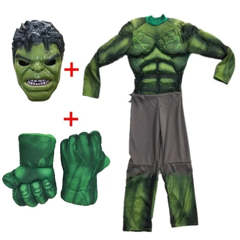 2022 Child Green Giant hero Muscle Halloween Costumes Fancy boys superheroes Carnival Cosplay clothing mask Kids Christmas Gifts |
