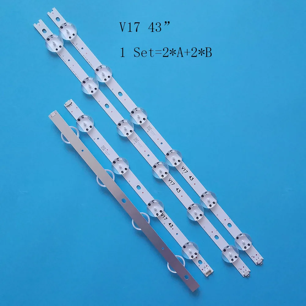 4 шт./компл. 867 мм светодиодный Подсветка полосы WEI55V0 E74739 94V 0 43 &quotV17 art3 2867 ТВ 43LJ614V 43LV340C 43UJ670V 43UJ6565 43UJ6525|Адаптеры