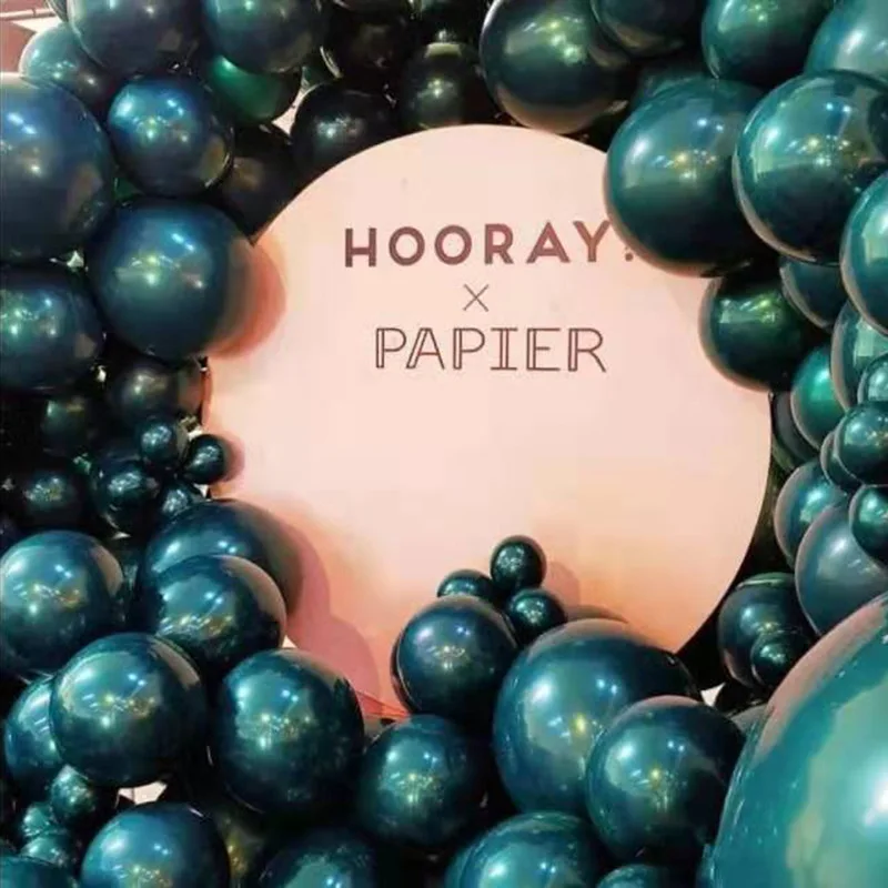 

20pcs crystal dark green lake water green balloon birthday party layout props shop opening modeling scene layout