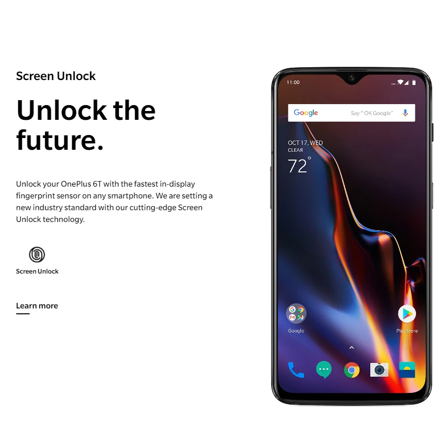 Мобильный телефон Oneplus 6T A6013 с европейской версией, 6,41 дюймов, 8 ГБ ОЗУ, 128 Гб ПЗУ, Восьмиядерный процессор Snapdragon 845, двойная задняя камера, Android 9,0, NFC телефон