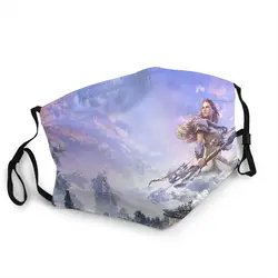 Unisex Dust-proof Mouth Cover Mask Mountains With Snow Horizon Zero Dawn Nora Hunter Aloy Focus Game Respirator for Men Women