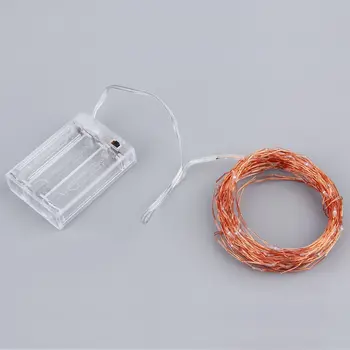 

1pcs 2m/5m/10m LED Copper Wire Battery Operated String Fairy Light Lamp for Xmas Wedding Party Lamp 4.5V Flash Deal Sale