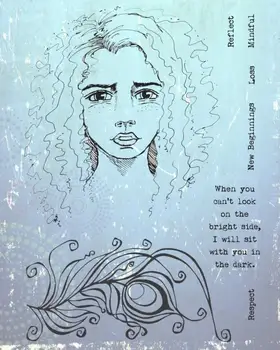 

girl Transparent Clear Silicone Rubber Stamp Seal DIY Scrapbooking photo Album A0792