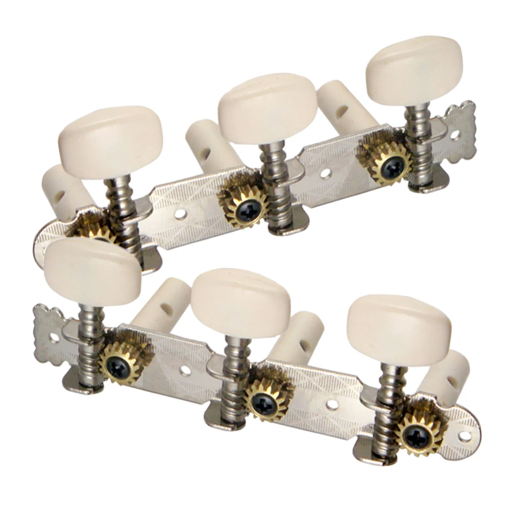 2pcs 3R3L Guitar Tuning Pegs Tuners With Cream Button For Classical Guitar