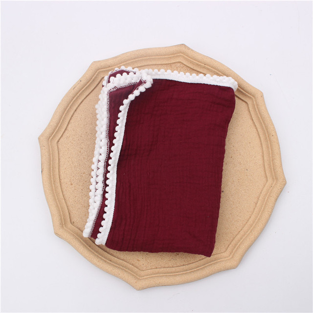 Baby Ball Tassel Blankets Infant Stretch Swaddle Kid Sleeping Warm Wrap Bed Cover