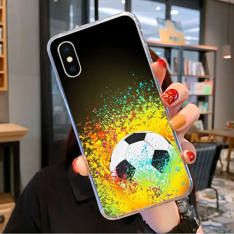 Football Soccer Ball on water burning fire sports