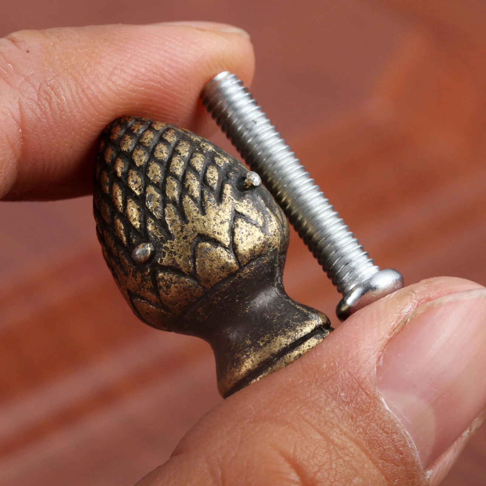 Strawberry Knobs Antique Bronze Handles 2pcs/kit Alloy Pulls w/screws 25*15mm Vintage Furniture Door Cupboard Drawer Kitchen furniture knobs,mechanical equipment handles