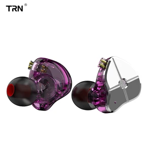 Image 1 - TRN ST1 1BA + 1DD hybrydowy w uchu słuchawki DJ Monitor sportowe słuchawki do biegania HIFI metalowy zestaw słuchawkowy douszne KZZSN Pro CCACA4 NiceHCK DB3