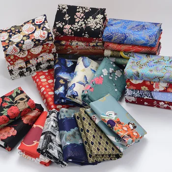 

100% Cotton fabric for dress Bronzed Japanese kimono cloth African print fabrics DIY Sewing for Hanfu handmade material