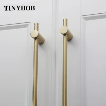 

Length 10.43''-20.47'' Long Golden Brass Cabinet Handles European Style Kitchen Cupboard Pull Drawer Knobs Door Furniture Handle