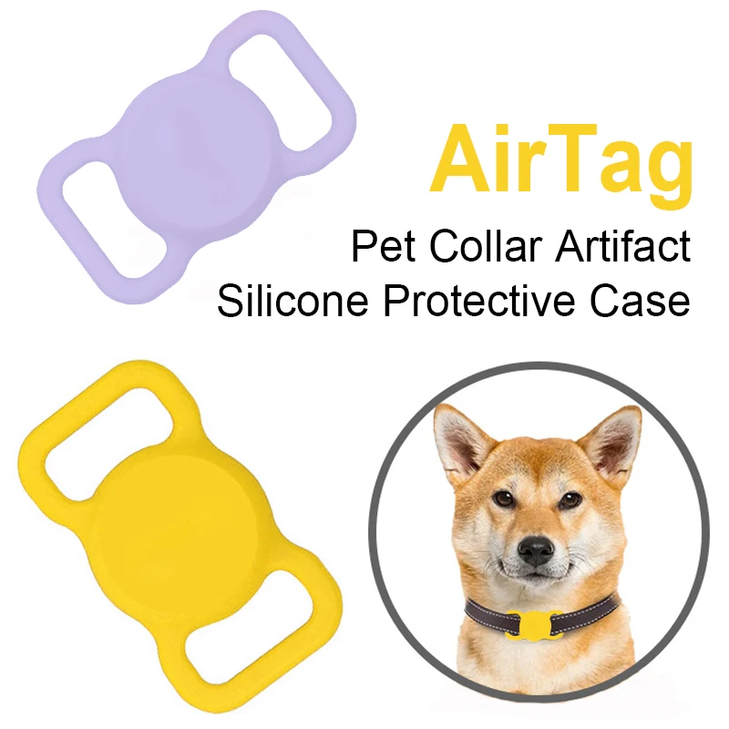 

For Apple Airtag Silicone Case Cat Dog Collar Fixed Buckle Cover Pet Anti-loss Locator Tracker Protective Airtags Accessories