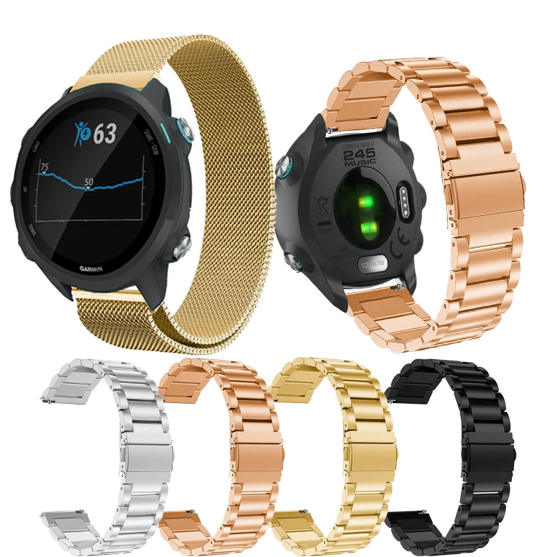 20 мм Миланская петля ремешок для Garmin Forerunner 645 245 245M vivomove HR Vivoactive 3 музыкальный