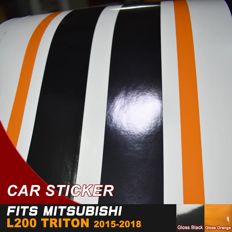 Автомобильные наклейки 6 шт. боковой двери заднего багажника двухцветные стильные графические Виниловые для mitsubishi l200 triton