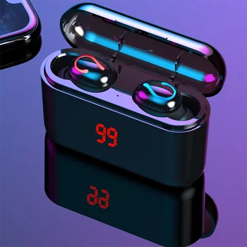 

Wireless Headphones IPX7 Waterproof Touch Control 9D TWS Bluetooth 5.0 Sport earbuds 2600mAh Charging box bluetooth earphones