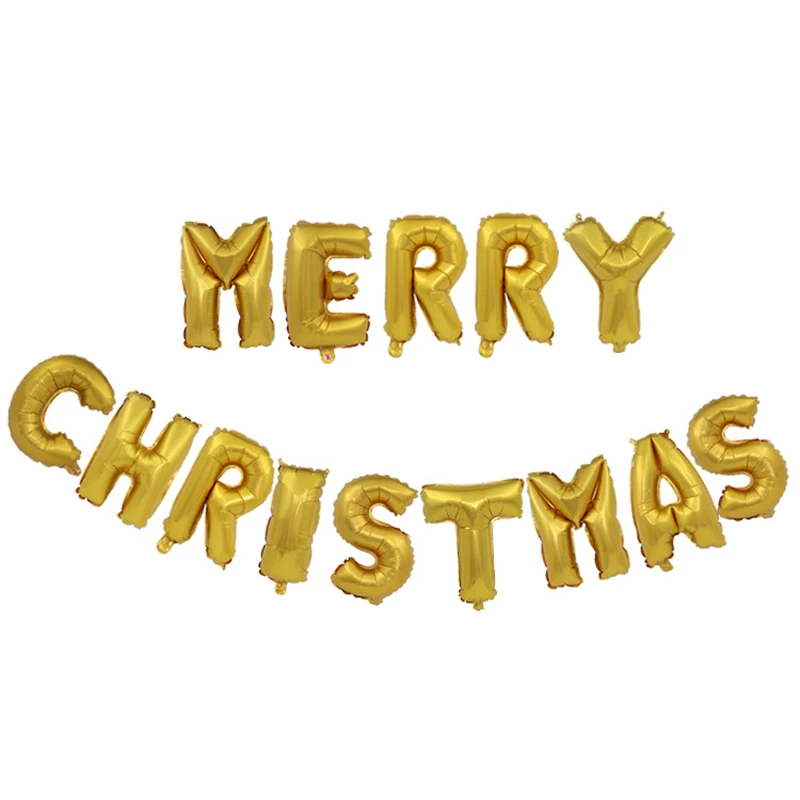 Merry Christmas воздушный шар с буквами Alphabe розовое золото фольга воздущные шары Детские игрушки свадьба Вечеринка счастливый год гелиевые вечерние шары ba - Цвет: 2-Gold