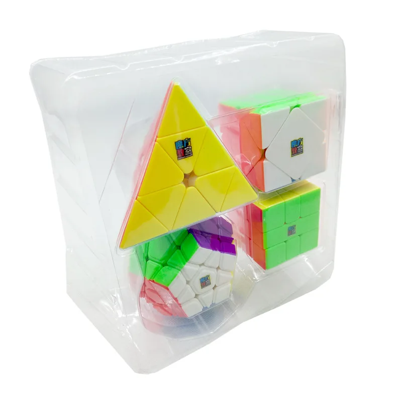 

Solid Color Non-Adhesive Paper Pyramid Five Magic Cube SQ1 Ramp Turn Abnormity Cube Gift Set Educational Gift Box Combination