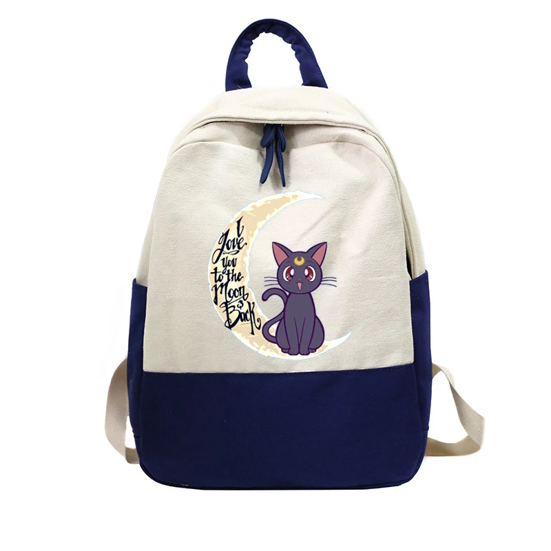 Парусиновый Рюкзак Сейлор Мун для женщин, рюкзаки для путешествий с рисунком аниме, женская школьная сумка для девочек-подростков, книга Mochilas - Цвет: 6