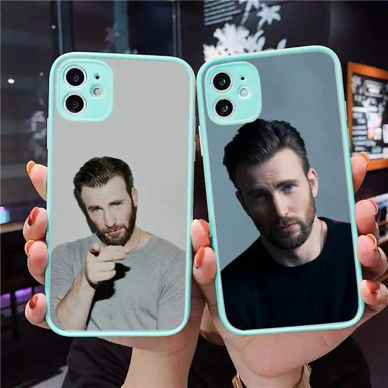 Чехол для телефона с изображением Криса Эванса iPhone 12 11 Mini Pro XR XS Max 7 8 Plus X матовая