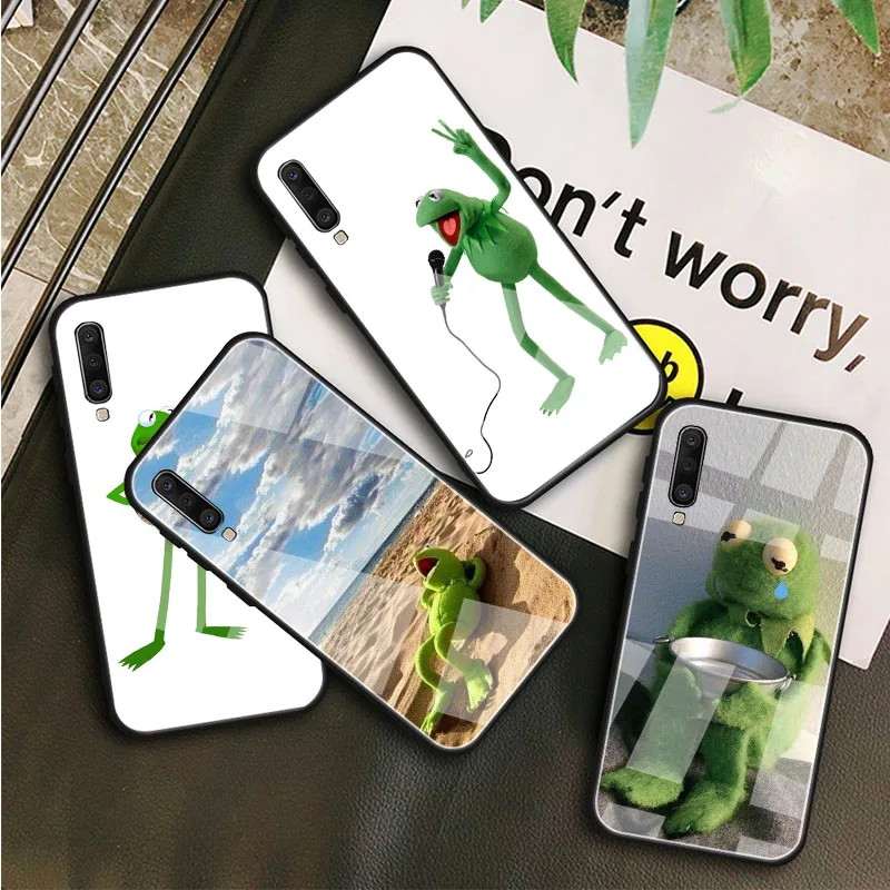 Забавный чехол из закаленного стекла Kermit Frog для Samsung Galaxy A10S A10E A20S A20E A30S A40 A50S A60 A70 A80