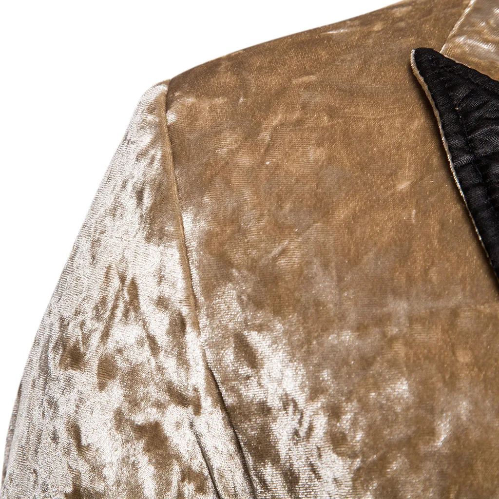 Oeak винтажный бархатный пиджак мужские свадебные вечерние Роскошные блейзеры Повседневные Лоскутные тонкие мужские осенне-зимние Foraml мужские куртки