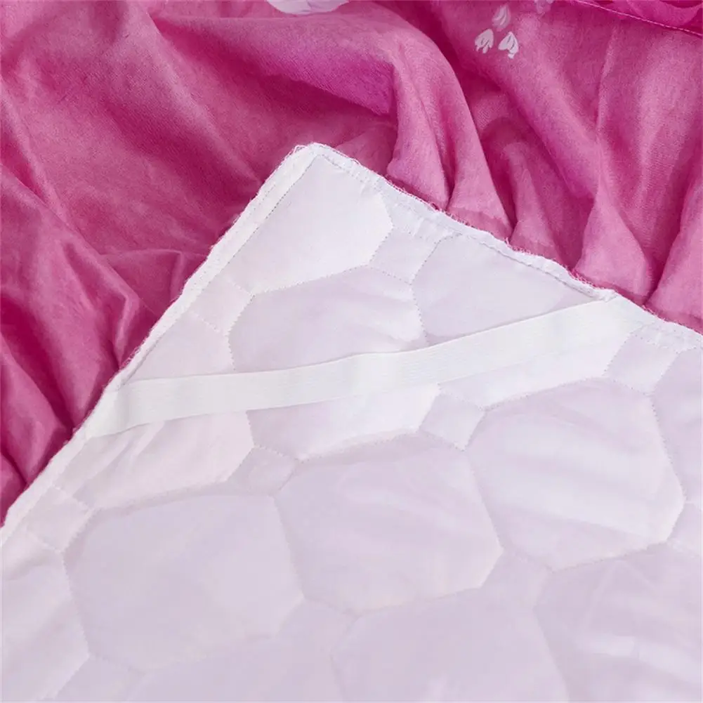 Новейшие постельные юбки, размер queen, покрывало с цветочным принтом, хлопковое покрывало на кровать, Двухслойное постельное белье, принадлежности# 4O