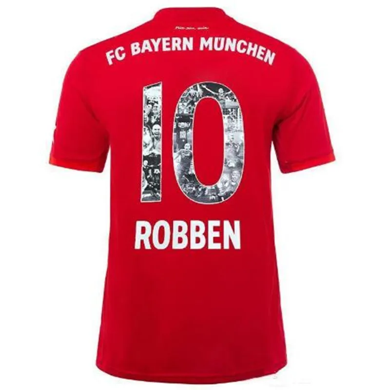Футбольная Футболка RIBERY THIAGO HUMMELS TOLISSO KIMMICH MULLER ROBBEN LEWANDOWSKI JAMES для взрослых 19 20 - Цвет: shirt