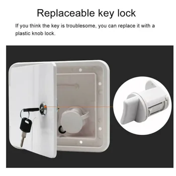 

Double-Sided Tape Hatch Cover Fresh Inlet Universal White Mounting Screw