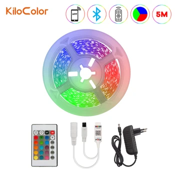 

Led Strip Light SMD 2835 Bluetooth controller + 24-Key IR controller Not Waterproof 5M Mobile APP control