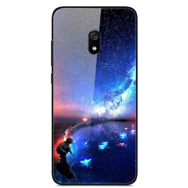 18 Для Xiaomi Redmi 8A чехол из закаленного стекла с принтом задняя крышка Жесткий чехол для Coque Xiaomi Redmi 8A 8 A Redmi8A чехол для телефона fundas - Цвет: 18