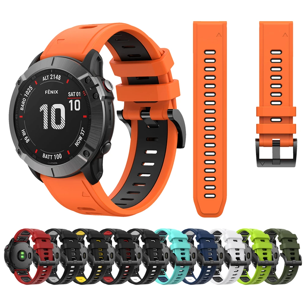 Easyfit Silicone Wrist strap For Garmin Fenix 6 Pro 5 Plus 22mm Quick  Release watchband Fenix5 Fenix6 forerunner 945 Watch band|Watchbands| -  AliExpress