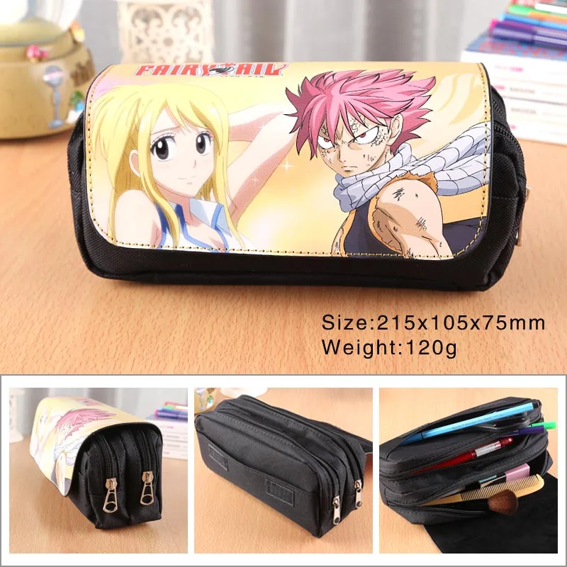 Аниме мультфильм холст студенческий Карандаш Чехол На Молнии penbag Hatsune Miku Черный Дворецкий Тоторо атака на Титанов косметичка - Цвет: 24