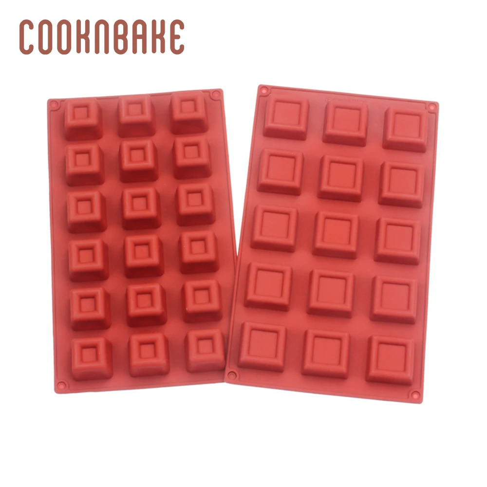 COOKNBAKE квадратная силиконовая форма для выпечки торта инструмент для выпечки шоколадных конфет желе пудинга ледяная форма для изготовления мыла вручную прессформы 15 отверстий