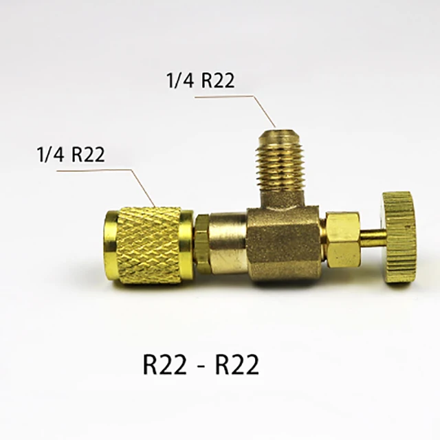 1 stücke flüssigkeit R410 R22 Kälte Werkzeug klimaanlage Sicherheit Ventil  Adapter 1/4 5/16 Zoll Männlichen/Weiblichen gewinde Schlauch Ventile