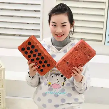 

Hot Creative Funny Simulation Brick Wood Block Pillow Office Nap Rest Sponge Cushion