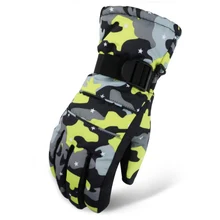 Водонепроницаемый зимние теплые флисовые для мотоцикл, снегоход Ездовые перчатки для взрослых и детей Лыжный спорт перчатки ветрозащитные перчатки для спорта на открытом воздухе, модные