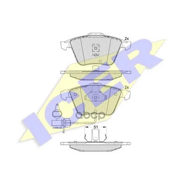 181531_колодки Дисковые Передние! Audi A6 2.4/2.7/3.0/2.5tdi Quattro 01 Icer 181531 Icer арт. 181531
