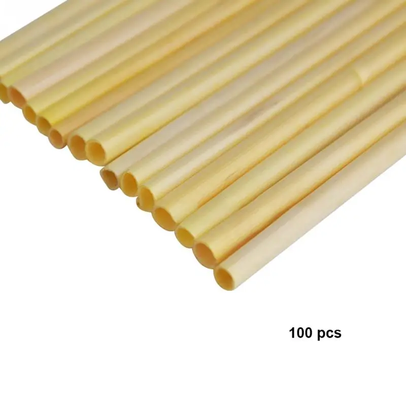 

100Pcs/Pack Kitchen Supplies Bar Biodegradable Wheat Disposable Drinking Straw Organic Accessories Birthday Eco Friendly Party