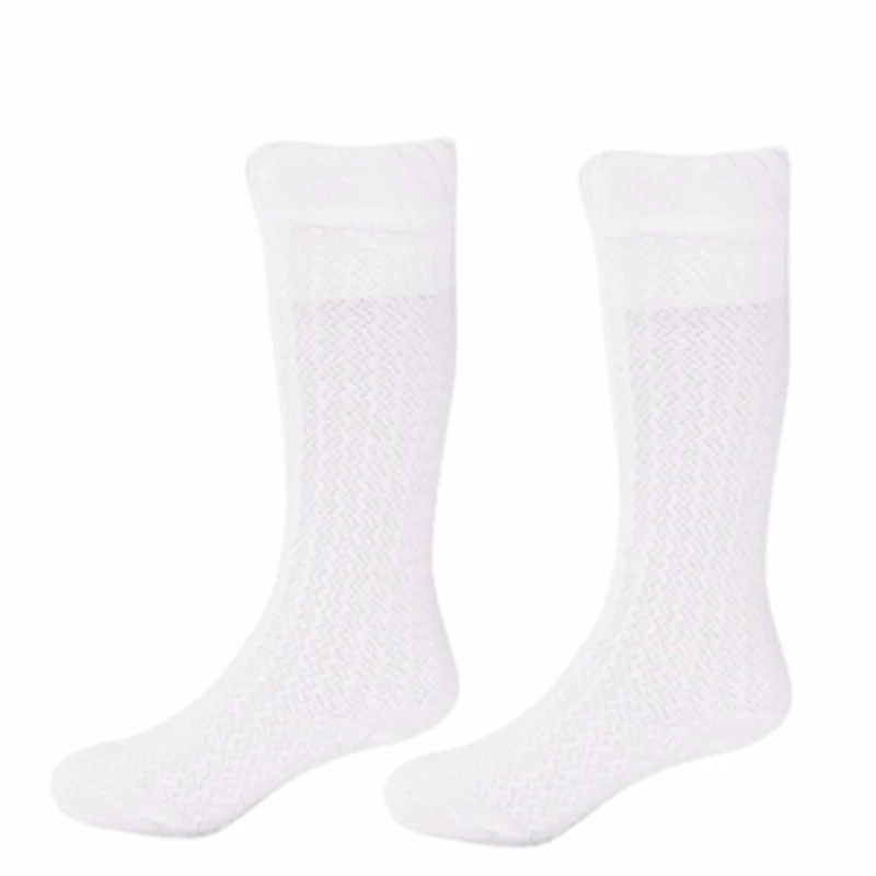 Лидер продаж Детские носки выше колена малыша старше гетры теплые высокие гетры длинные носки из хлопка колготки для девочек, для принцессы - Цвет: Белый
