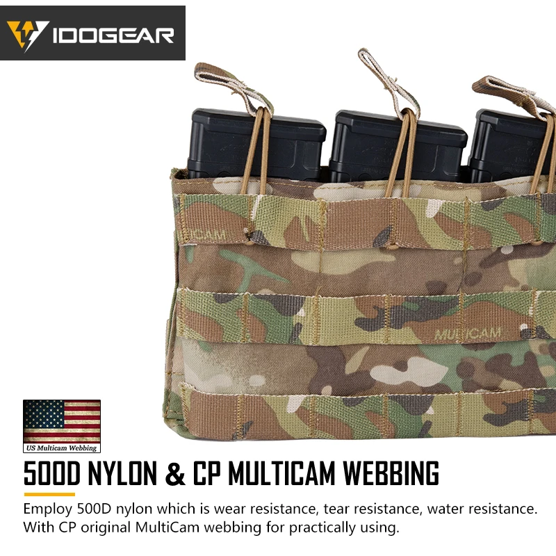 IDO gear тактический Molle тройной подсумок 5,56 с открытым верхом подсумок армейский страйкбол снаряжение тактические подсумок 3526