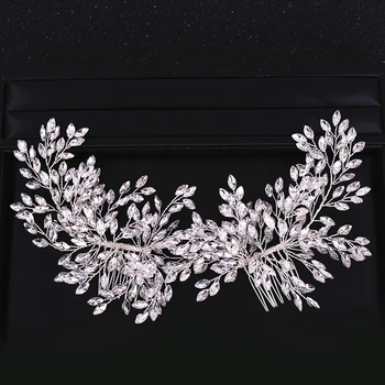

Double Rhinestone Hair Comb Bridal Headband Wedding Hair Accessories Crystal Rhinestone Hair Comb Hairband Wedding Hair Jewelry
