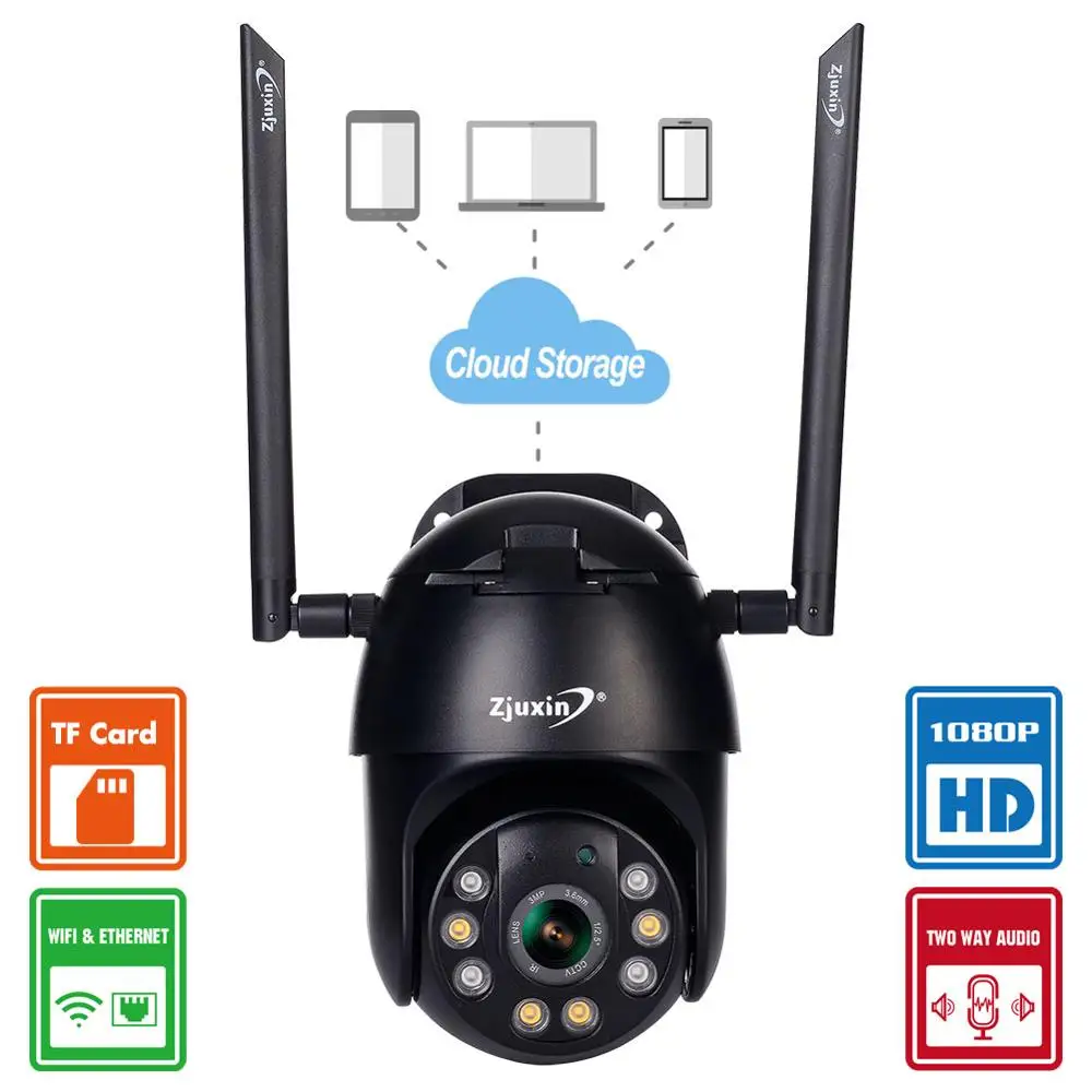 Zjuxin IP камера WiFi Full HD 1080P беспроводной проводной PTZ открытый скорость купольная CCTV камера безопасности приложение ICSee CMS камера наблюдения s