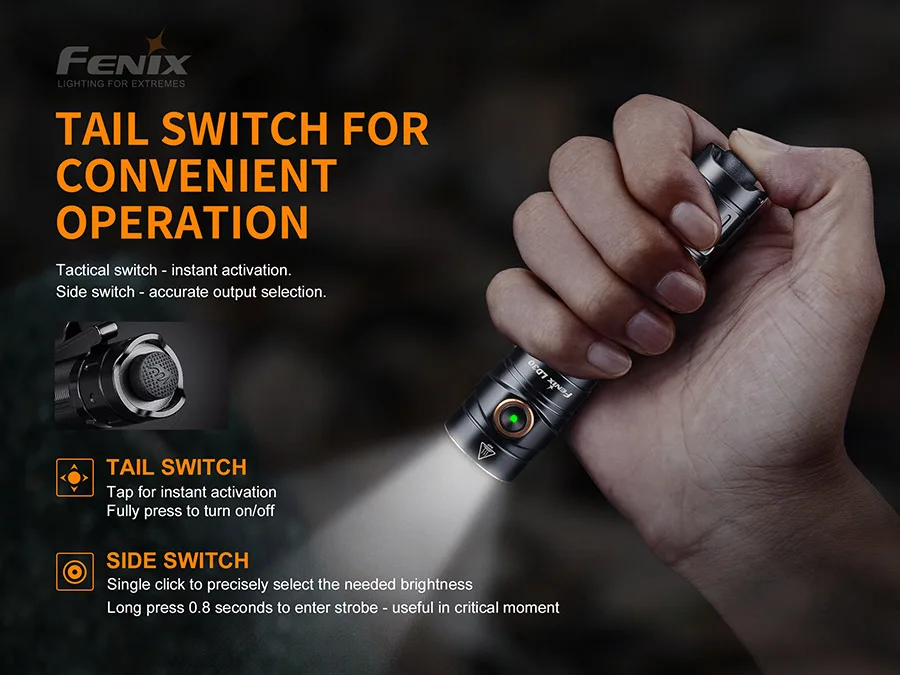 Fenix LD30 1600 люмен CREE, светодиодный тактический 18650 фонарик