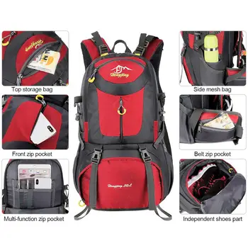 

Durable Travel Bag Mountaineering Backpack Waterproof Nylon Outdoors Knapsack Cycling Infantry Pack Blanket Roll