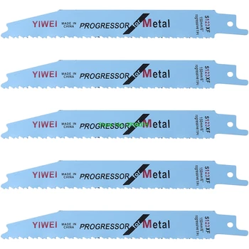 

5 Pcs 152mm 6" Progressor Reciprocating Saw Blades S123XF For Metal Cutting Drop Ship Support