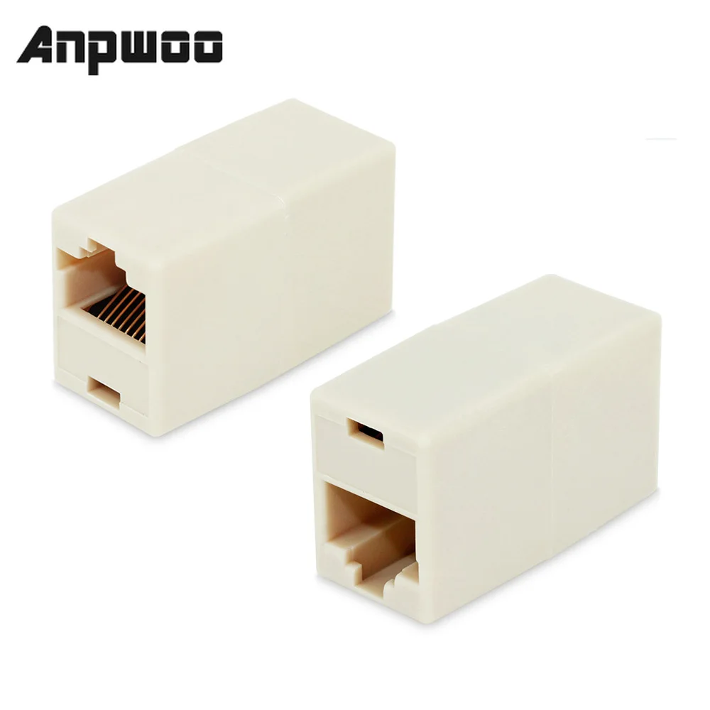 ANPWOO 2 шт. RJ45 женский сети Ethernet разветвитель LAN разъем головка адаптер переходник