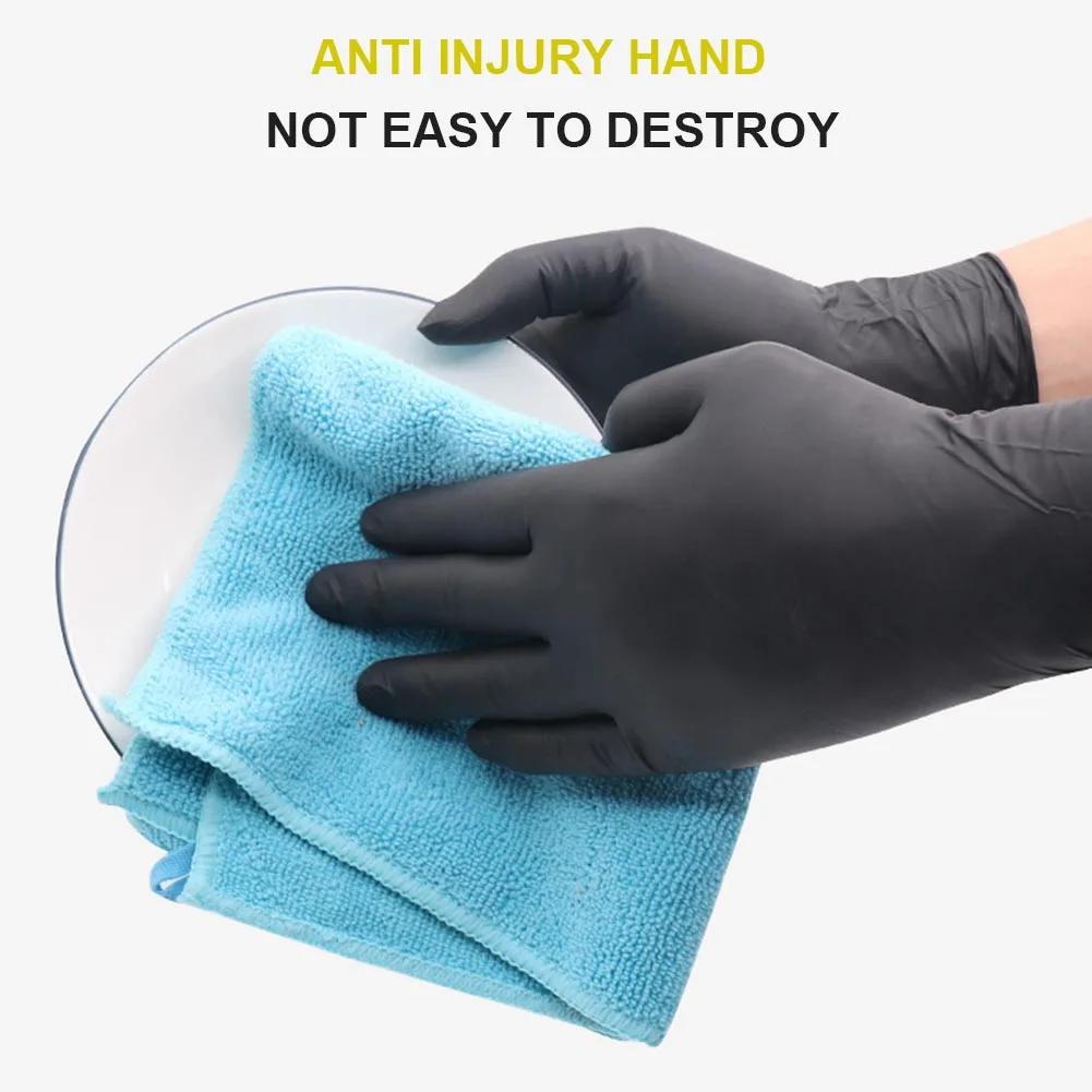 

100Pcs Exam Oilproof Tattoo Nitrile Gloves Waterproof Laboratory Latex Free Household Multipurpose Mechanic Disposable Washing