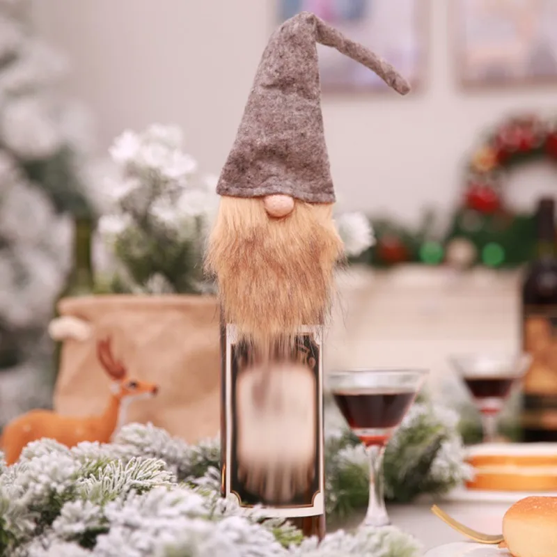 Ручной работы, Шведский гном, крышка для бутылки вина, мини-бутылка, Топпер, Рождественский Декор, украшение для винной бутылки Wijnfles Verpakking