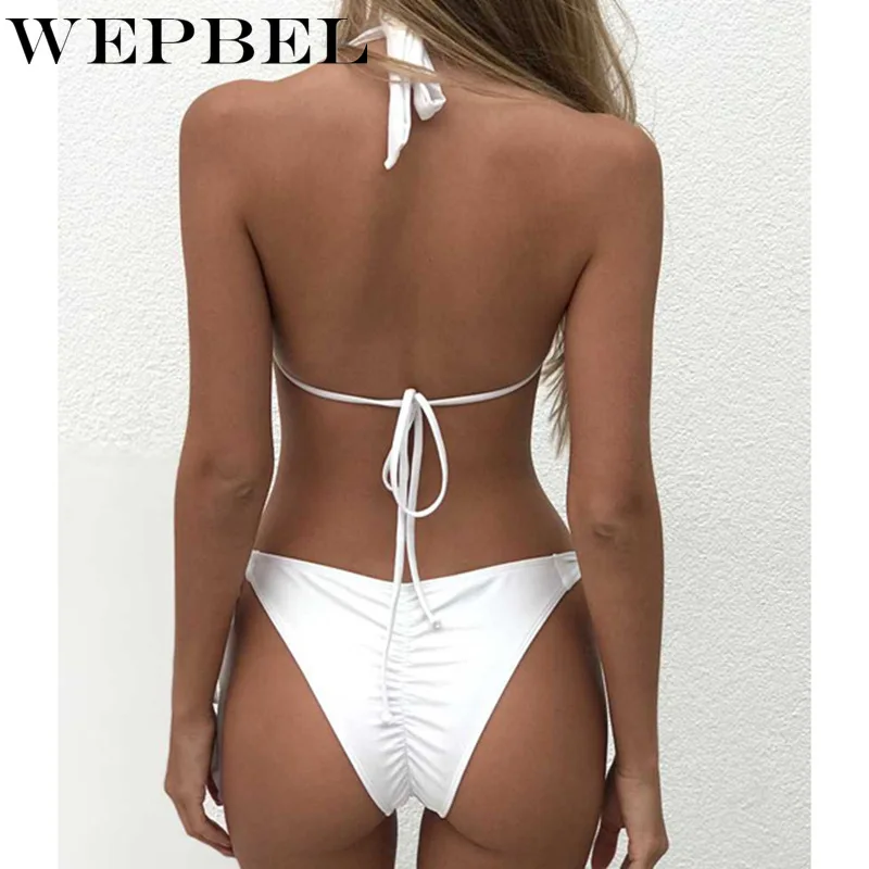 WEPBEL, 2 шт., бюстгальтер+ стринги, женский леопардовый бикини, костюм, бант, шнуровка, сексуальный, высокая талия, для плавания, ming, для плавания, одежда для плавания, летние комплекты бикини